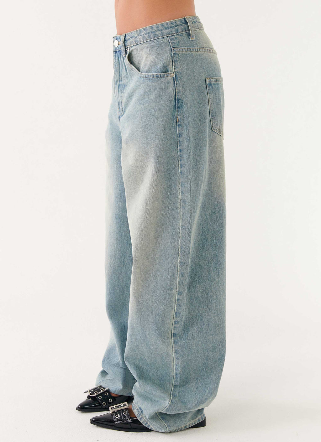 Maxwell Baggy Denim Jeans - Washed Blue
